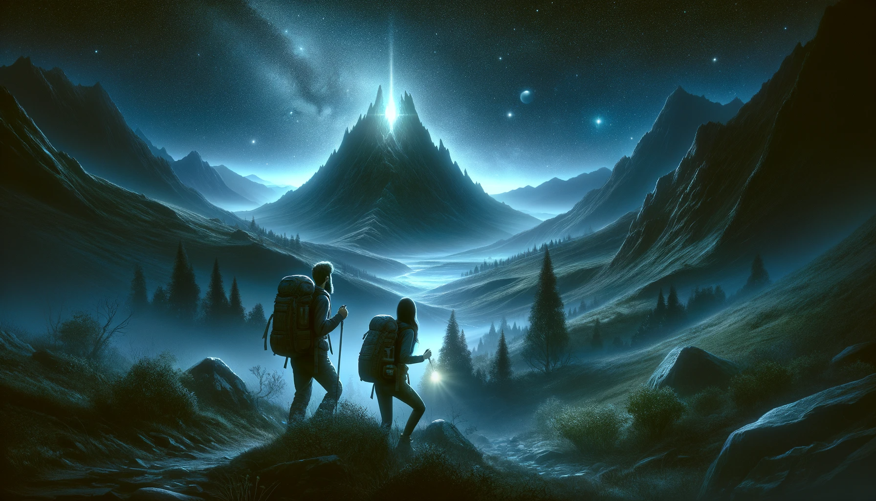 The Lights on Precipice Peak by Stephen Tall